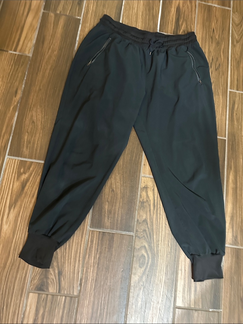 bcg Black Track Joggers with Zip Pockets